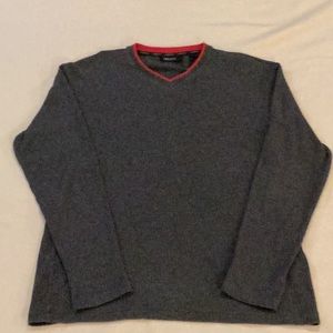 (M) DKNY Grey V-neck Sweater